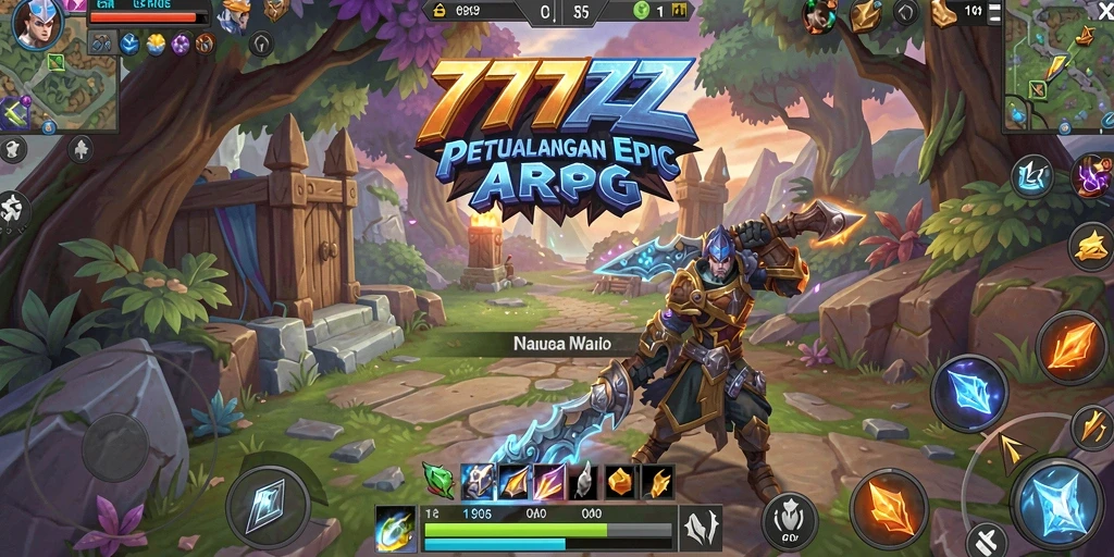 Tangkapan layar gameplay 777ZX menunjukkan aksi seru dalam pertempuran ARPG.