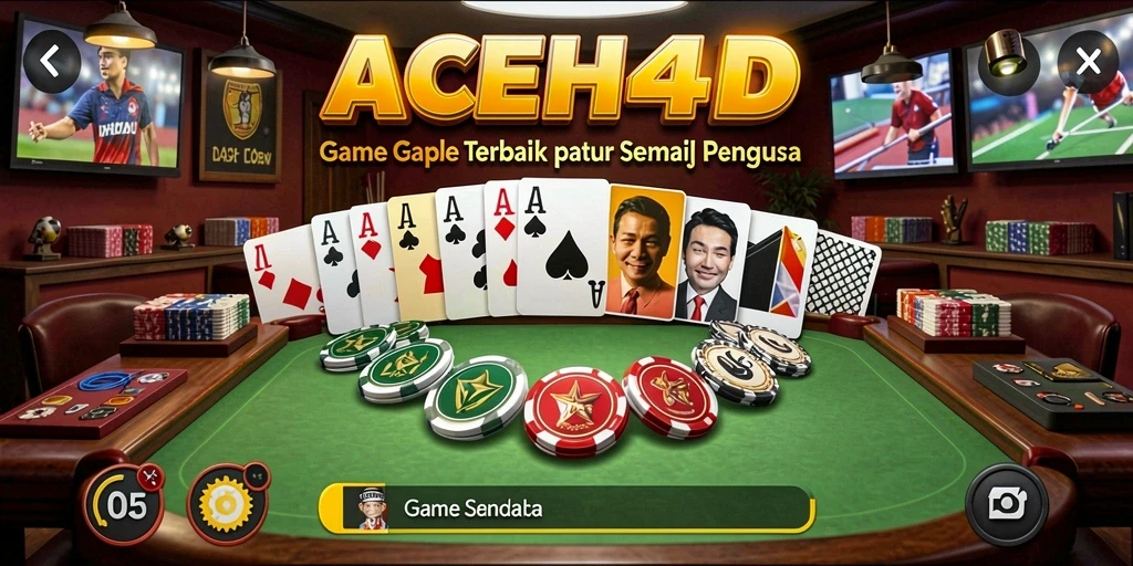 Screenshot gameplay ACEH4D yang menampilkan suasana seru permainan Gaple.