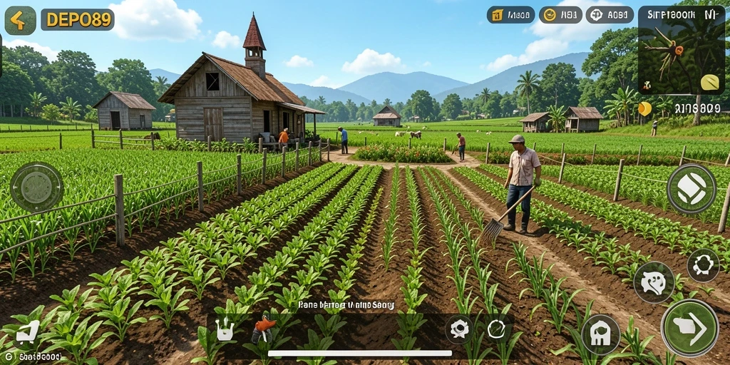 Tampilan menarik saat bermain game DEPO89 dengan berbagai jenis tanaman.