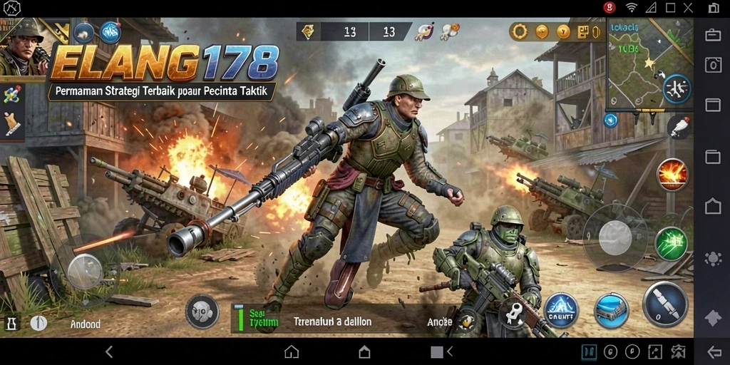 Tampilan menarik dari gameplay strategis ELANG178 yang intens.