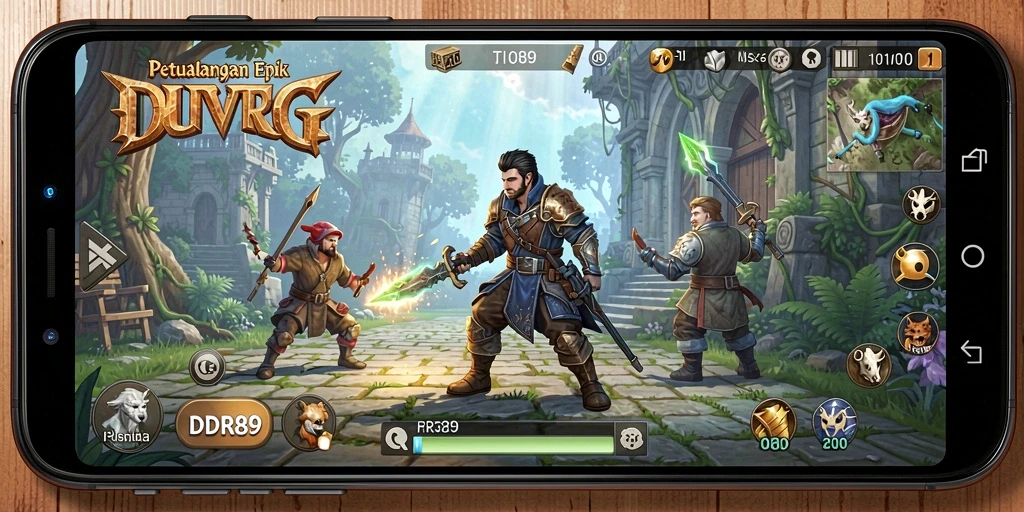 Tangkapan layar gameplay IDR89 menampilkan aksi RPG yang mendebarkan.