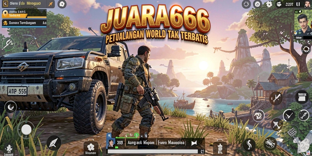 Tangkapan layar permainan JUARA666 yang menampilkan aksi seru di dunia terbuka.