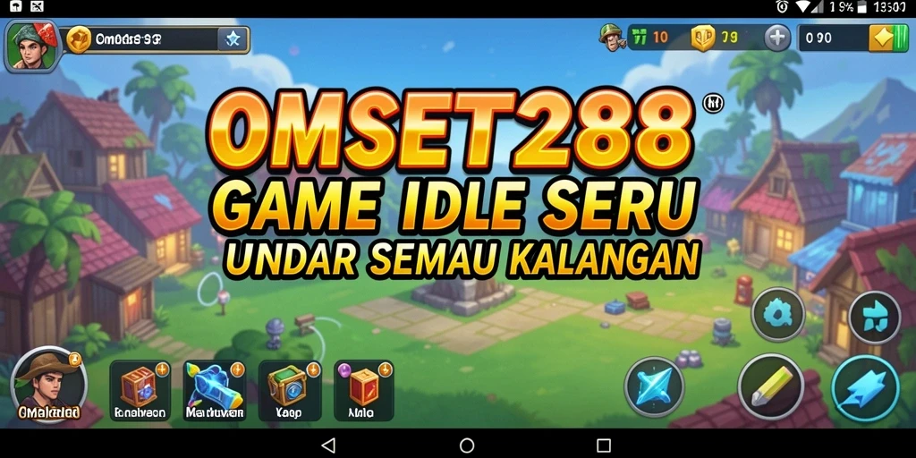 Tampilan utama OMSET288 dengan gameplay Idle yang menarik.