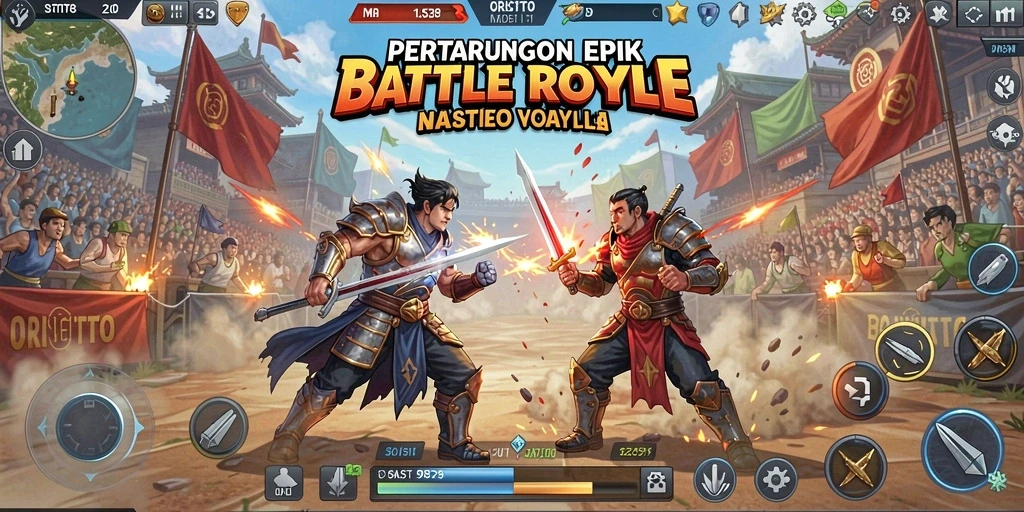 Gameplay seru ORISTOTO dalam pertandingan Battle Royale yang menegangkan.