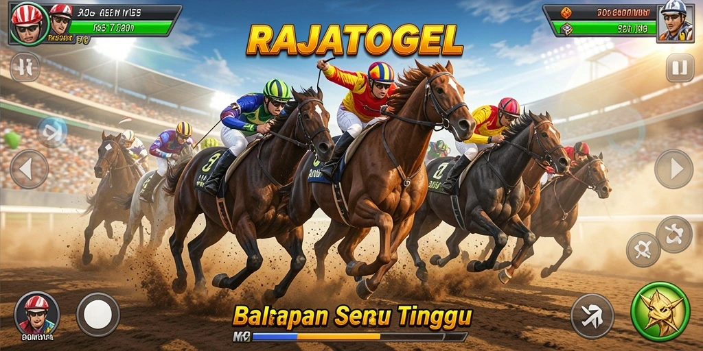 Tampilan gameplay RAJATOGEL yang seru dan menegangkan di lintasan balap.