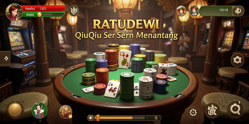 Tampilan gameplay seru dari RATUDEWI dengan elemen QiuQiu.