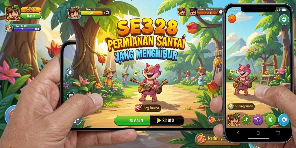 Tangkapan layar utama SE328 menampilkan gameplay yang ceria dan menarik.