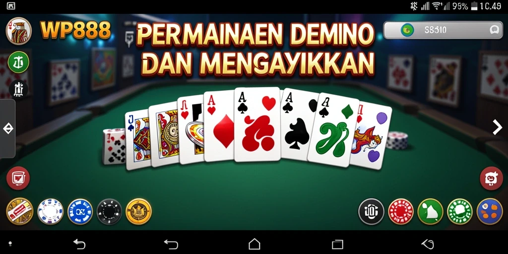 Tangkapan layar WP888 menampilkan gameplay Domino yang mendebarkan.
