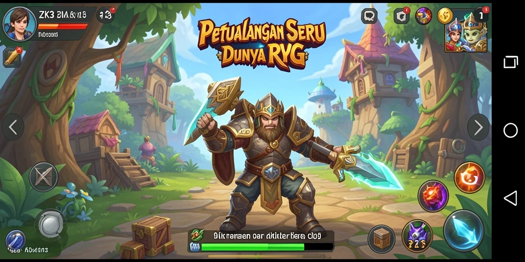 Tampilan gameplay menegangkan dalam ZK3 yang seru dan penuh tantangan RPG.