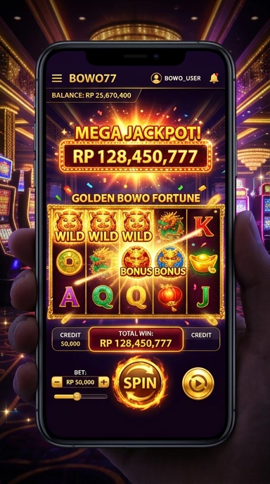 Tampilan antarmuka bowo77 yang menarik dan mudah dinavigasi.